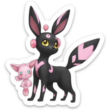 Umbreon and sylveon fuze sticker