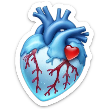 Realistic Heart ice sticker