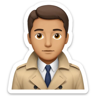 outerwear coat men trenchcoat beige sticker