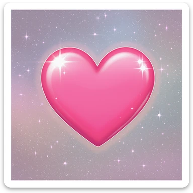 heart emoji, cute and shiny, with a gradient effect, no background sticker