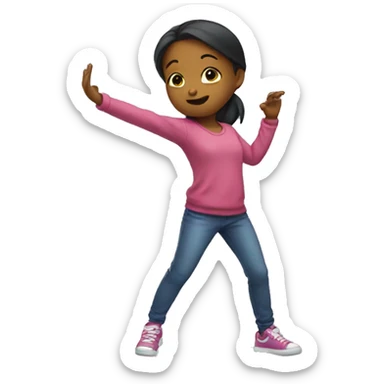 Girl doing dab sticker