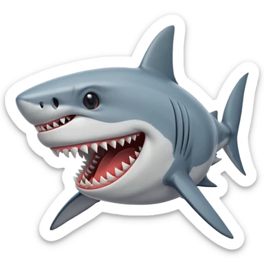 laughing shark sticker