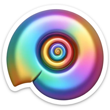 colorful shell swirl sticker