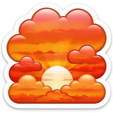 Sunset sticker