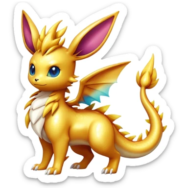 Shiny-Eeveelution-Cute-Fakemon-Dragon-Pokémon-fusion full body sticker