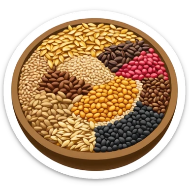 a pile of grain and seeds cereals sticker