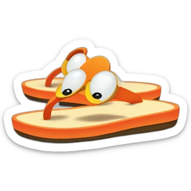 flip flop angry sticker