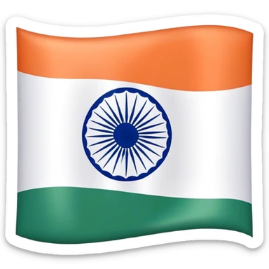 make a square emoji of the Indian flag - make it exactly like the indian flag  sticker