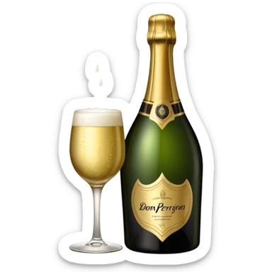A dom perignon champange sticker