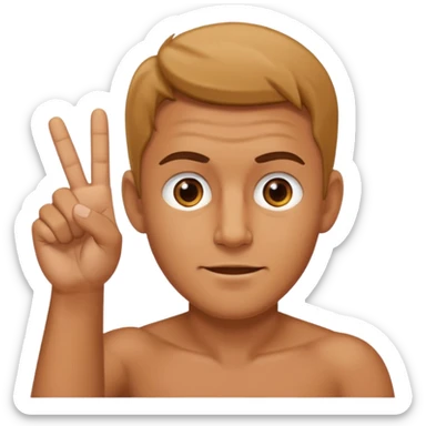 Flipping middle finger guy sticker