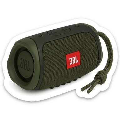 military-themed portable JBL speaker with olive green and black colors sticker