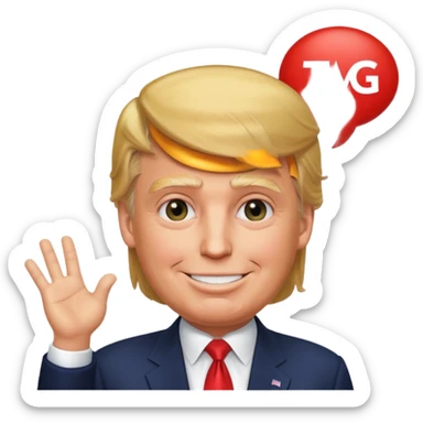 Trump  qui dit TG dans une bulle  sticker