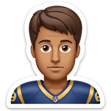 Chill guy in LA Rams gear sticker