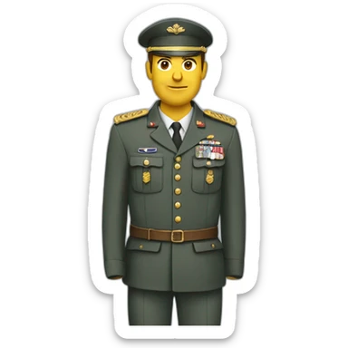 🫡 avec le salut militaire français  sticker