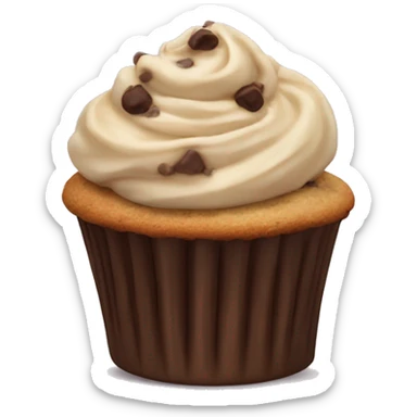 Chocolate chip cookie dough cupcake sticker