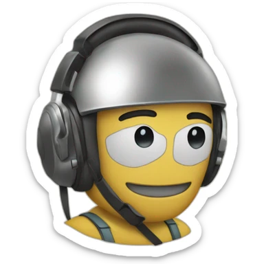 moaï casque musique sticker