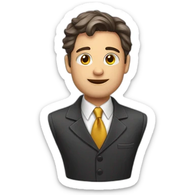 Hugo Ritter en costume cravate sticker