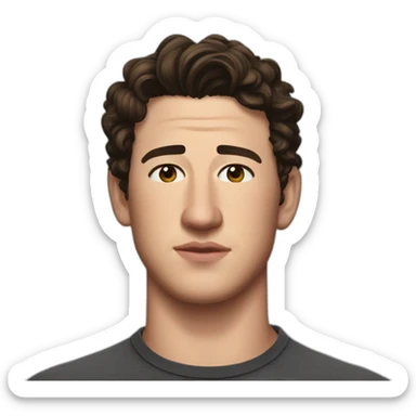 miles teller serious realistic sticker