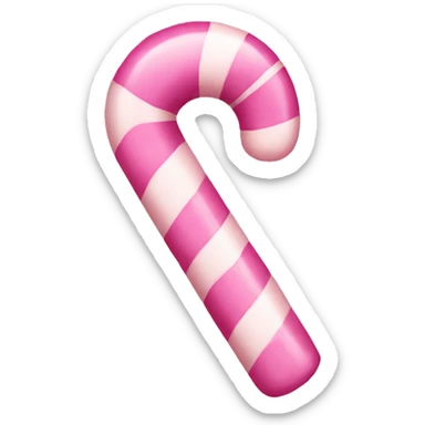 Pink candy cane  sticker
