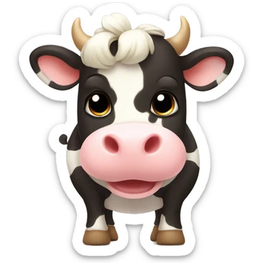 Cutest Cow with bow sticker