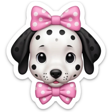 A dálmata wearin a pink lazo sticker