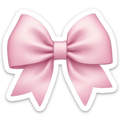 Pastel pink bow  sticker