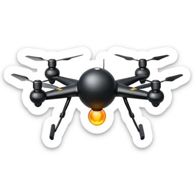 Drone kamikaze avec une bombe sticker