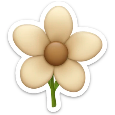 Beige flower sticker
