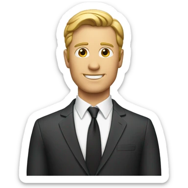 white male director company sticker