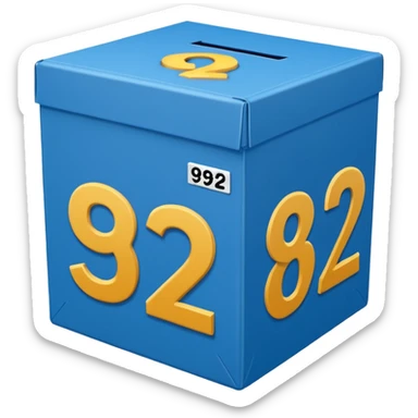 A game name 92 pak size like box background blue sticker