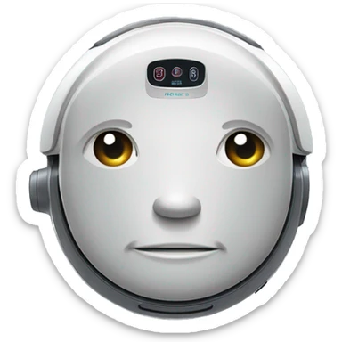 A robot vacuum that looks like a Karen  sticker