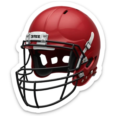 college football player helmets dark red  sticker