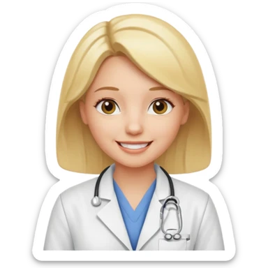 female blonde vet sticker