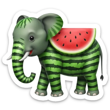 Watermelon 67 elephant sticker