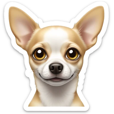 chihuahua with more white around eyes, older sticker