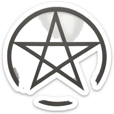 Pentagram in circle sticker