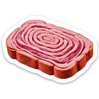 van gogh pink SPAM  meat flowers landscape sticker