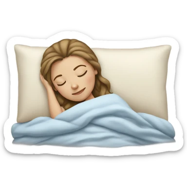 white girl sleeping sticker