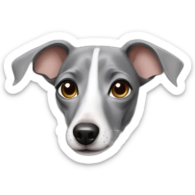 full grey Italian greyhound emoji sticker