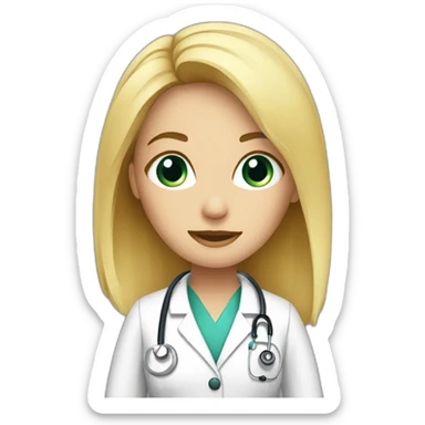 doctor female blone sticker