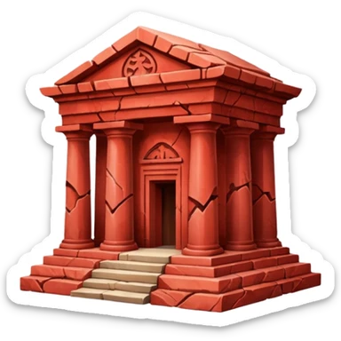 Cracked Temple red sticker