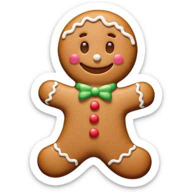 gingerbread man sticker
