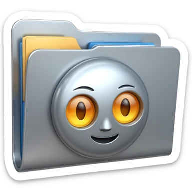 Folder with wideo 3d real sticker