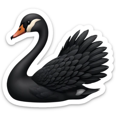 Black swan emoji sticker