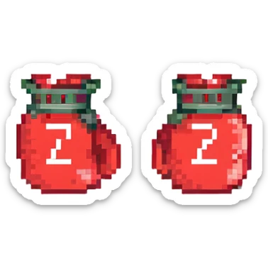 красные боксерские перчатки с надписью "23", no background sticker