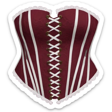 burgundy lace corset sticker