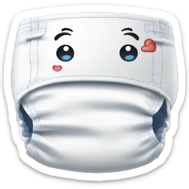 Plastic backed medical diaper big used on sticker