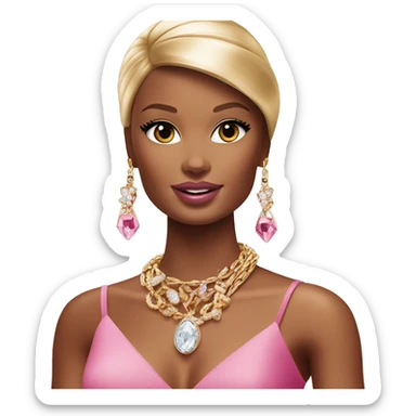 Barbie in Cartier jewelleries  sticker