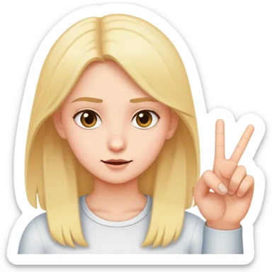 girl flipping off boy sticker