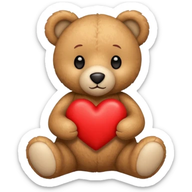 Teddy bear with a heart sticker